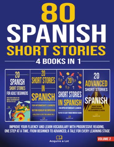 80 Spanish Short Stories - 4 Books in 1 cover