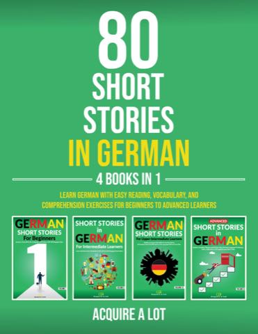 80 Short Stories in German - 4 Books in 1 cover