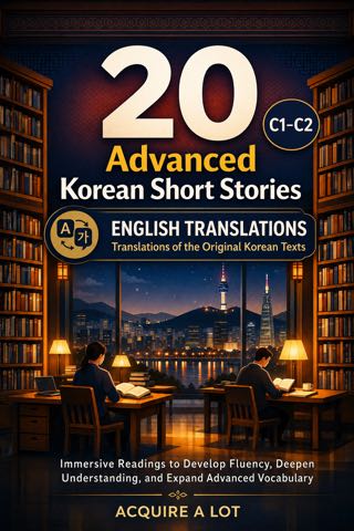 20 Advanced Korean Short Stories cover